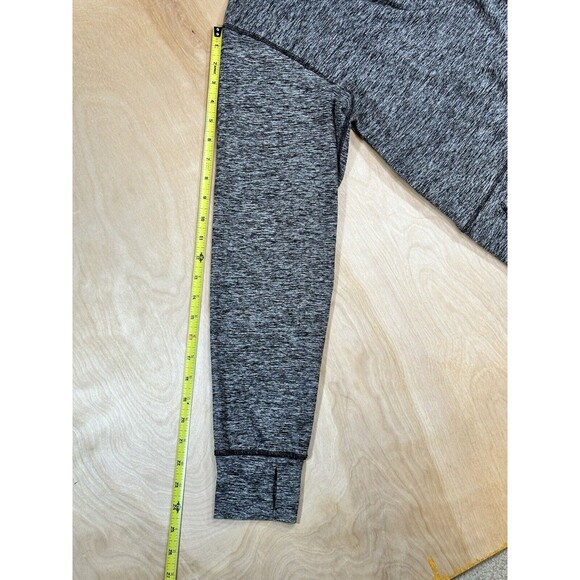 Lululemon Ready to Rulu Fleece Pullover Heathered Black Funnel Neck Size 10 - Picture 7 of 10